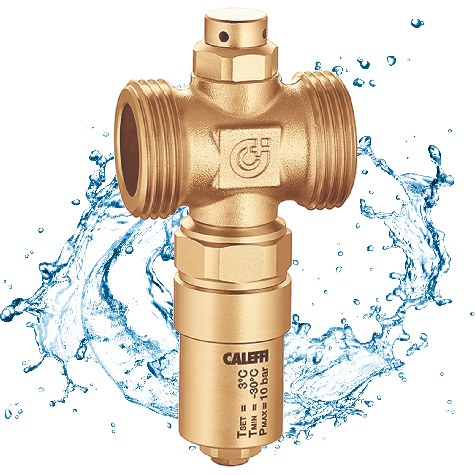 Protimrazový Ventil Pre Tepelné Čerpadlá 1'' Caleffi Italy DN25 Mosadzný