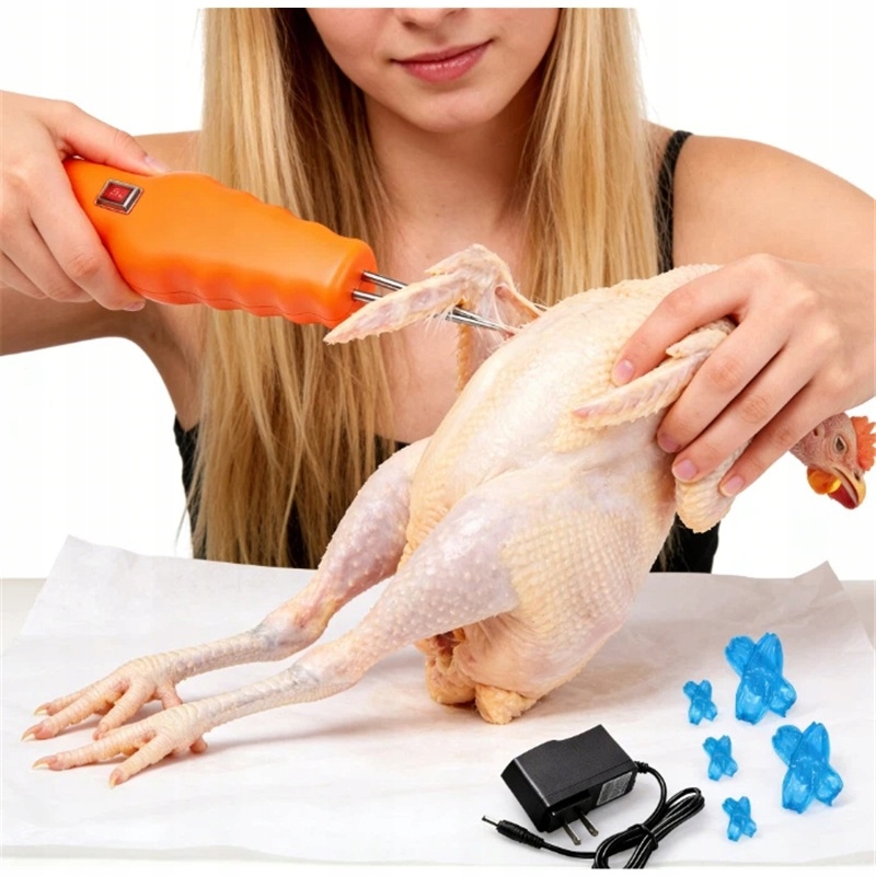 Levně Rychlá elektrická škrabka na drůbež – Skubačka kuřecího peří, kachny, husy