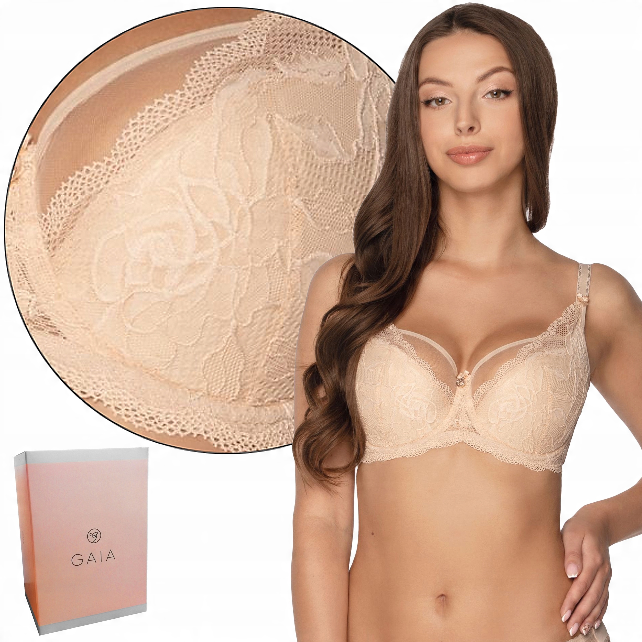 

Gaia 931 Veronika biustonosz semi-soft beżowy, 90E