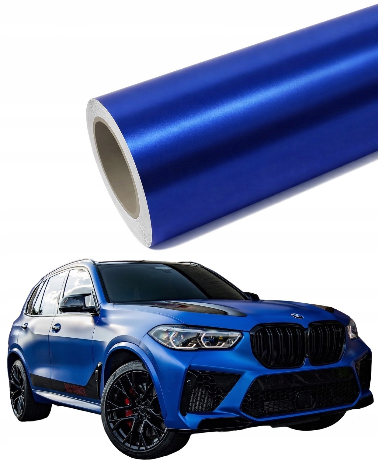 Fólie Modrá Saténová 2 m x 152 cm Perla Chrom Mat Automobilová Samolepicí