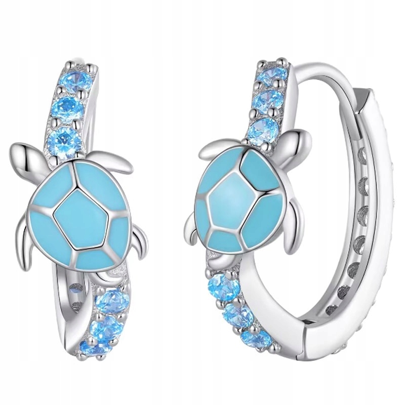 Stříbrné Náušnice Mořský želvíček Stříbro 925 Náušnice Trusky