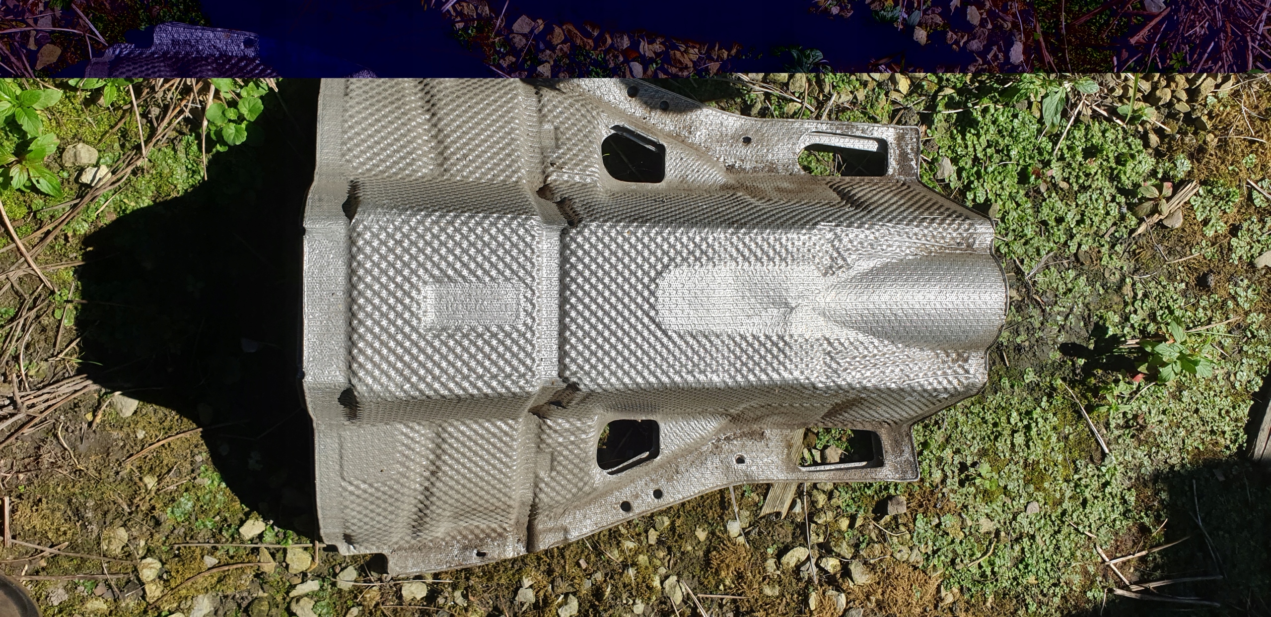 cover heat shield chassis tunnel middle AUDI A6 C7 A7 4G OE