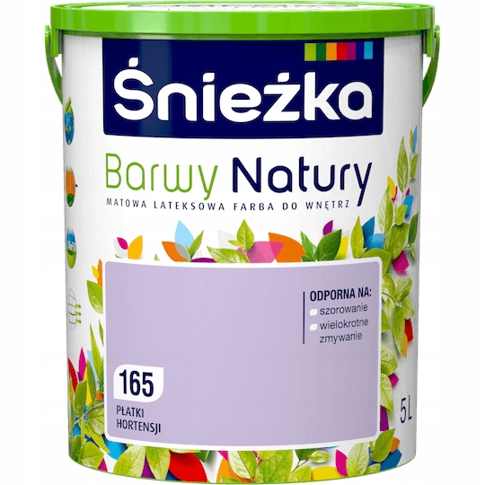 Farba do ścian Barwy Natury 5l 165 Płatki Hortens