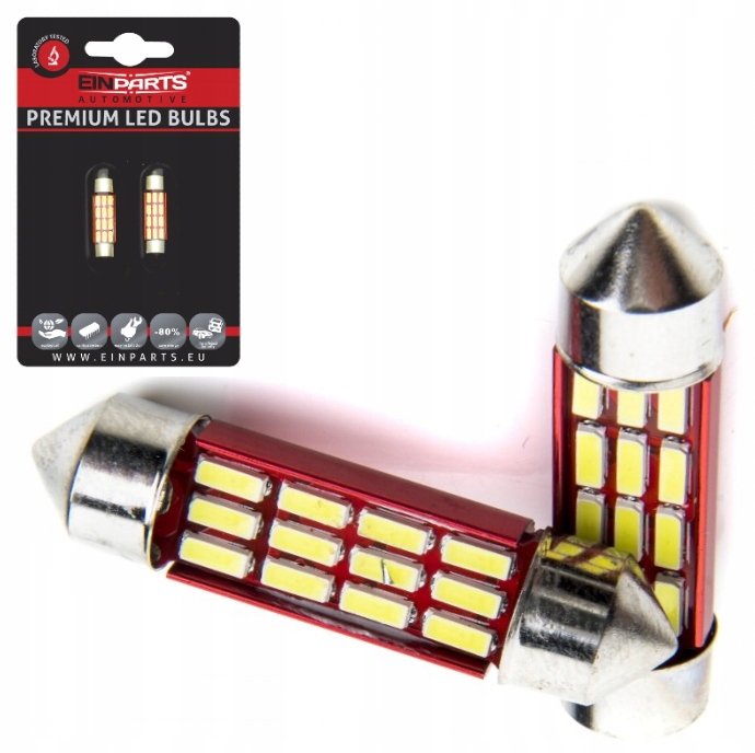 

Żarówki C5W Led 6000K 12 Smd 4014 Canbus 36MM