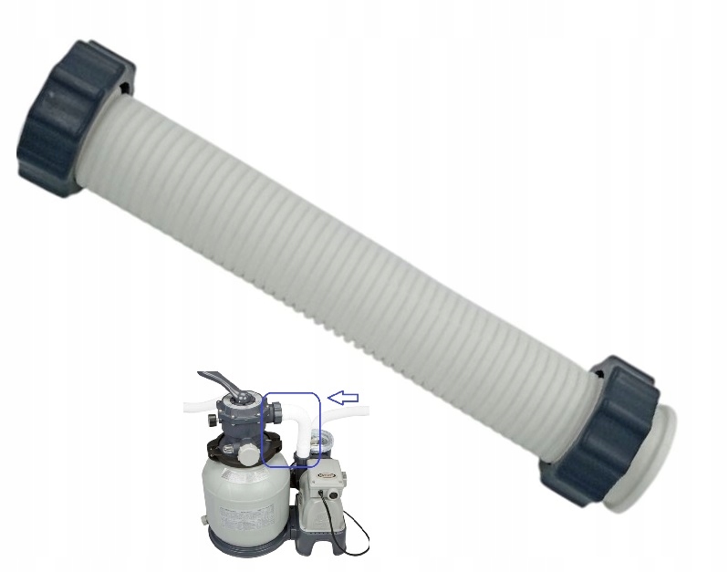 Připojovací hadice 38 mm pro připojení ventilu k motoru, pískový filtr 28646