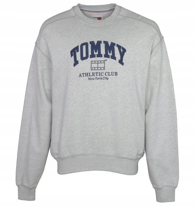 Tommy Jeans pánská mikina, šedý melír, oversize, M