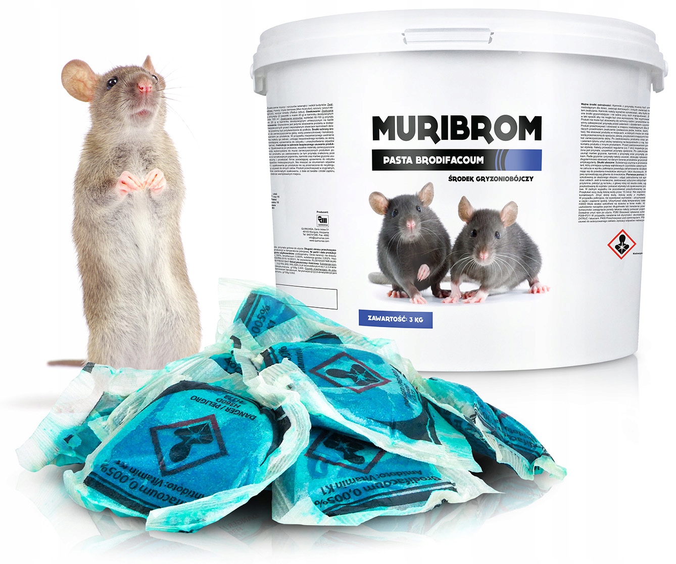 Silna Trutka Na Myszy I Szczury Muribrom Pasta W Saszetkach Brodifakum 3 Kg