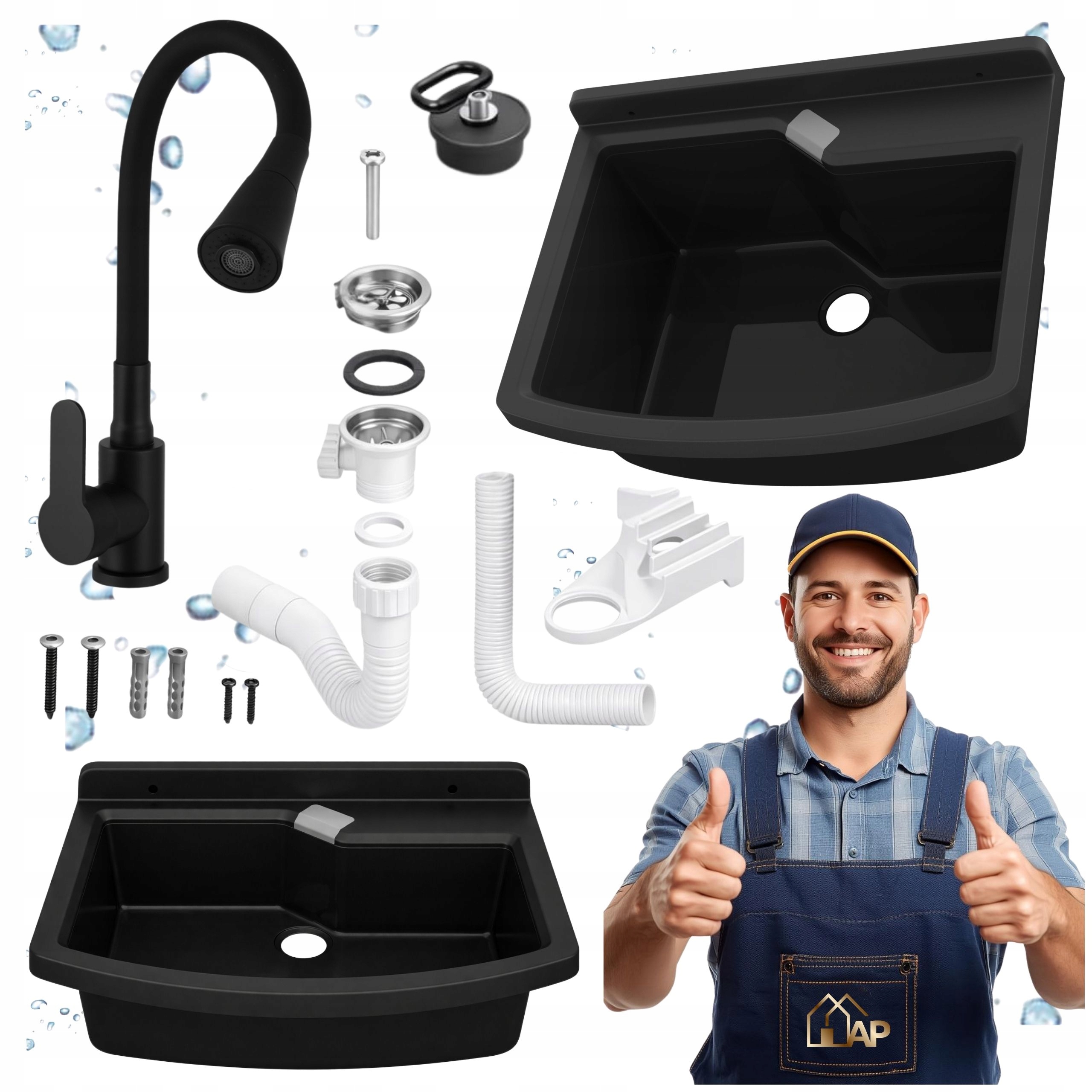 Technický Dřez Dřez Černý Technická Komora Flexibilní Baterie