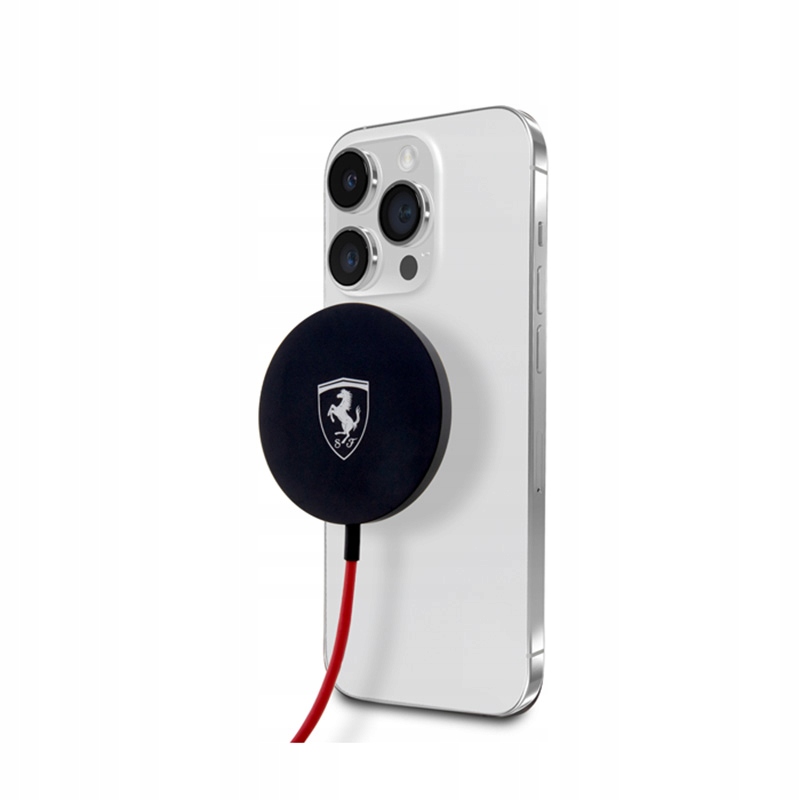 Ferrari MagSafe Shield Logo 15W indukční nabíječka (černá)