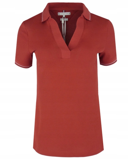 Tommy Hilfiger, dámské polo, Slim, cihlová barva, M
