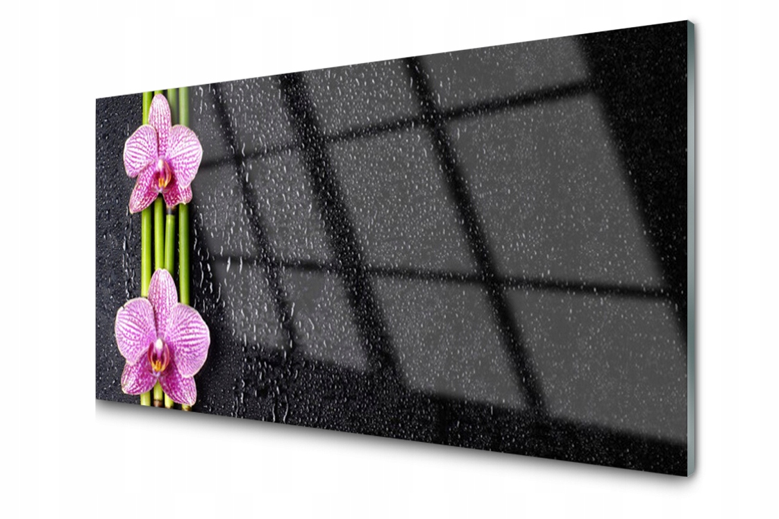 

Panel szklany Płytka Bambus Kwiat 100x50
