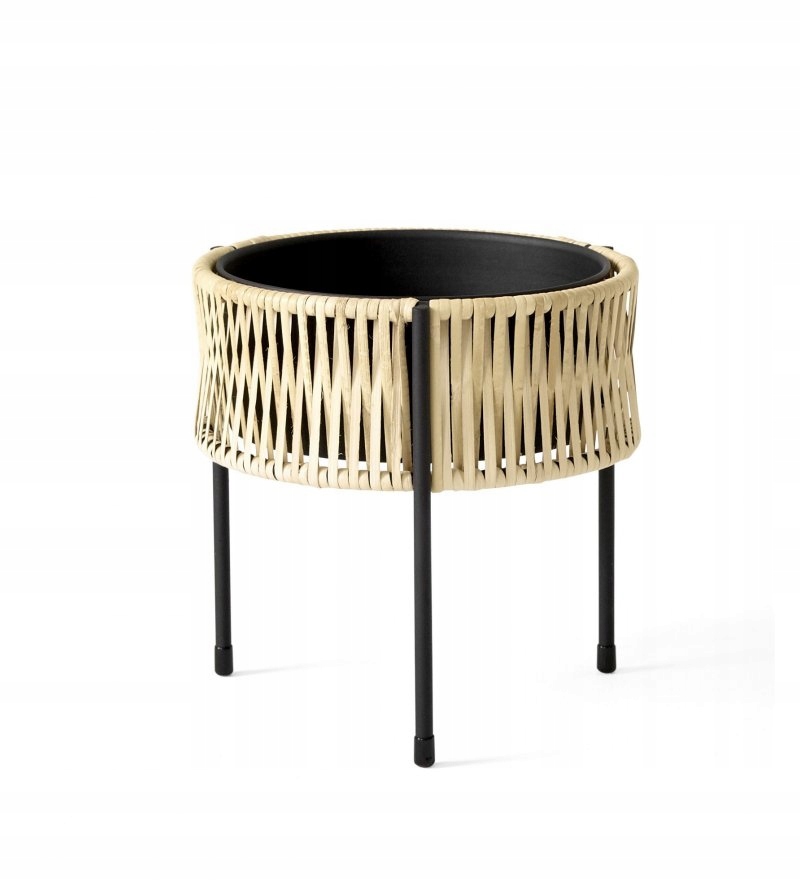 Menu Umanoff Držiak Na Kvetináč Ratanový kvetináč na kvety 27 cm, čierny