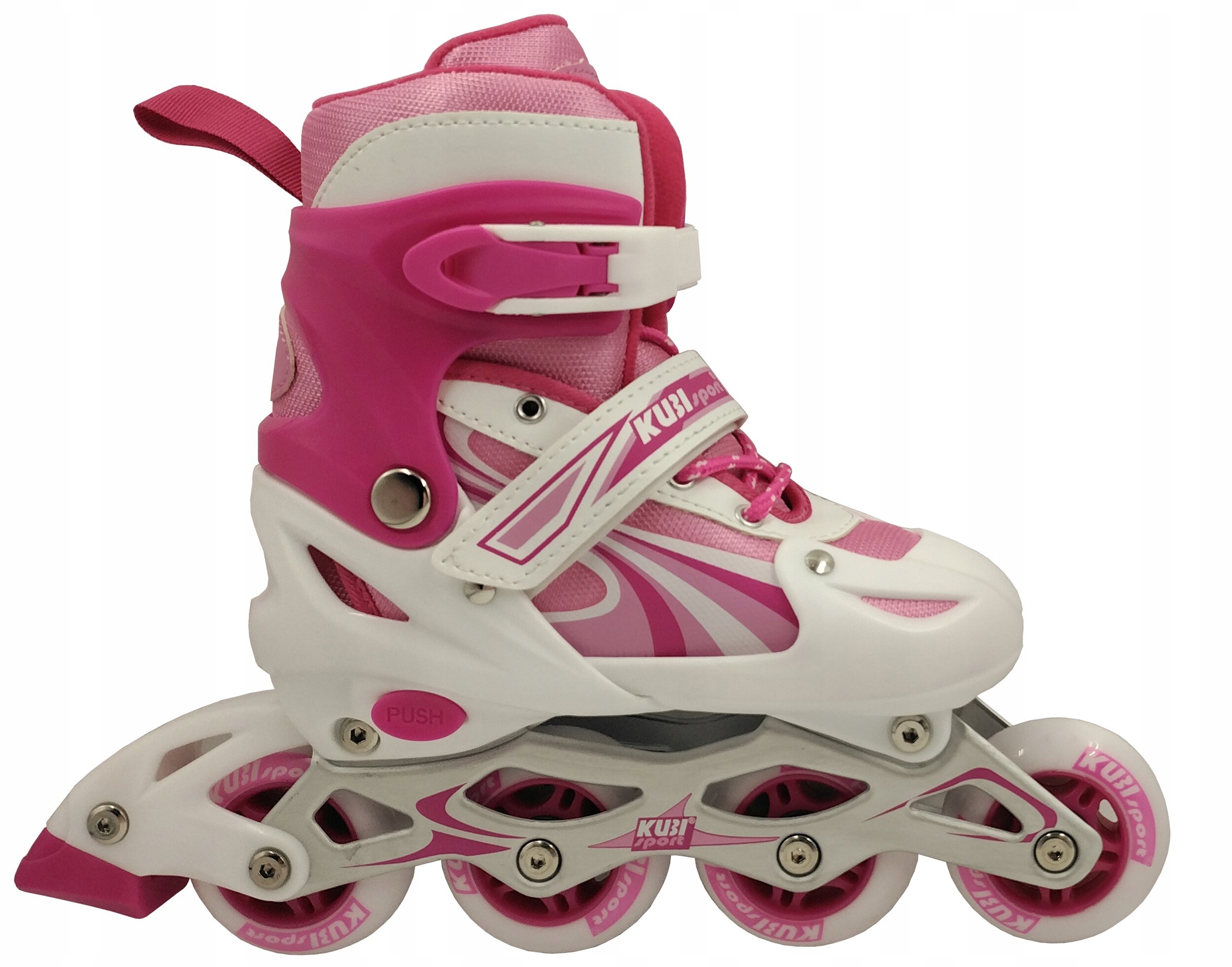 Dětské inline brusle roztahovací CS310K růžové velikost 33-37