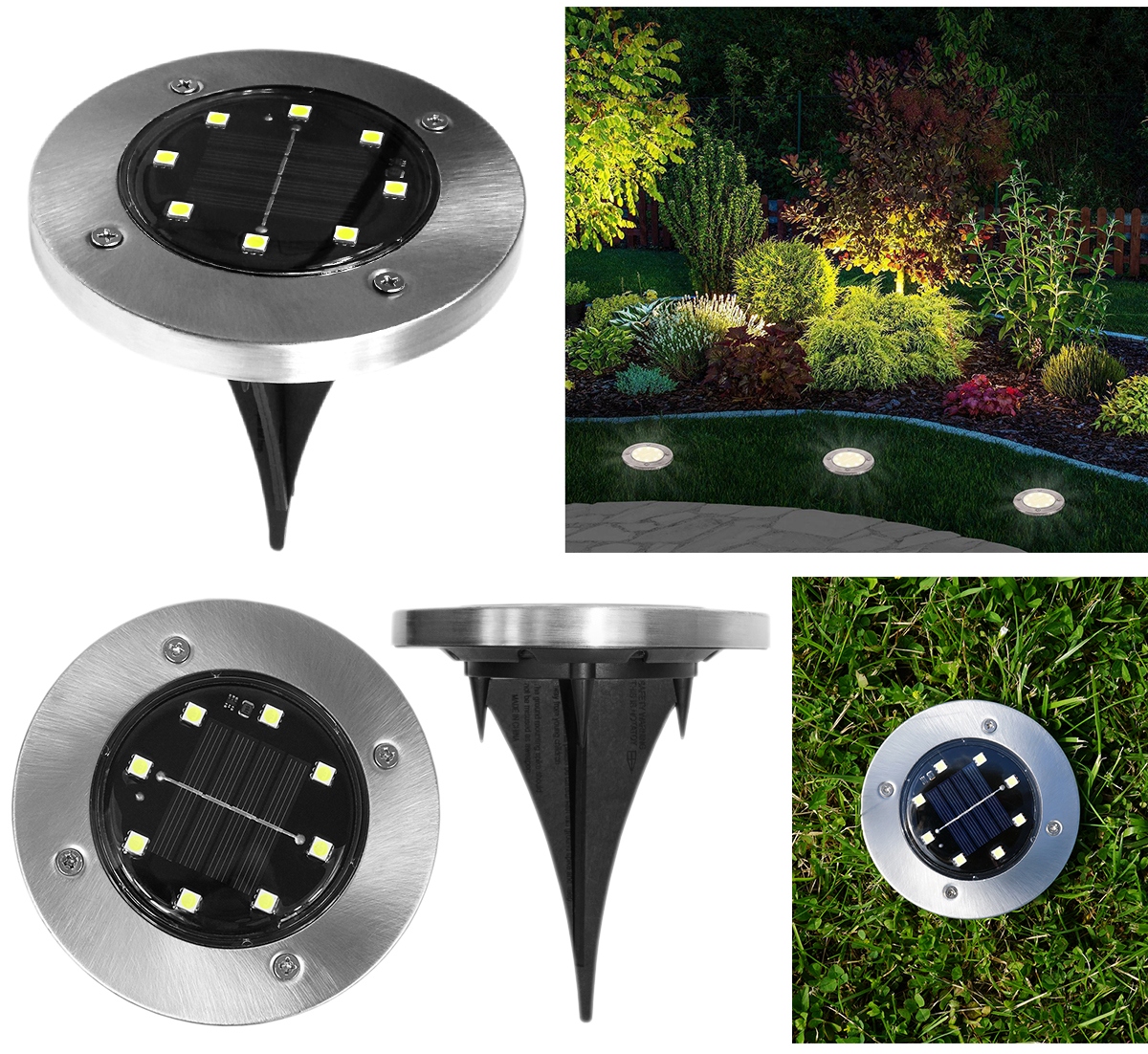 

Ogrodowa Lampka Solarna Led Dogruntowa Wbijana x4