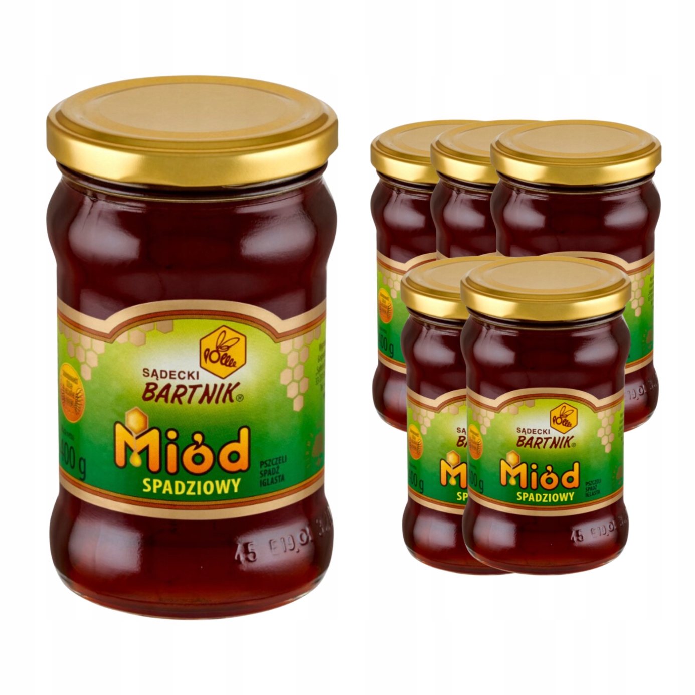 Sądecki Bartnik Miód Spadziowy Działanie Przeciwzapalne Odkażające 400 G x6