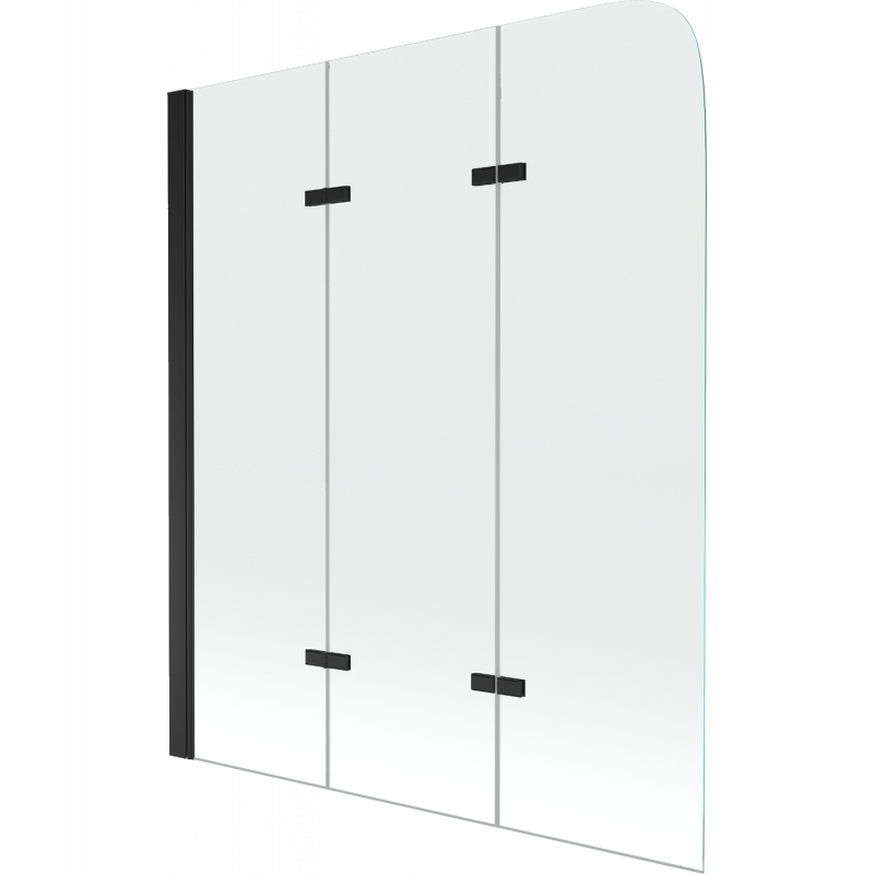 Mexen Felix vanová zástěna 3 křídla 120 cm Černá