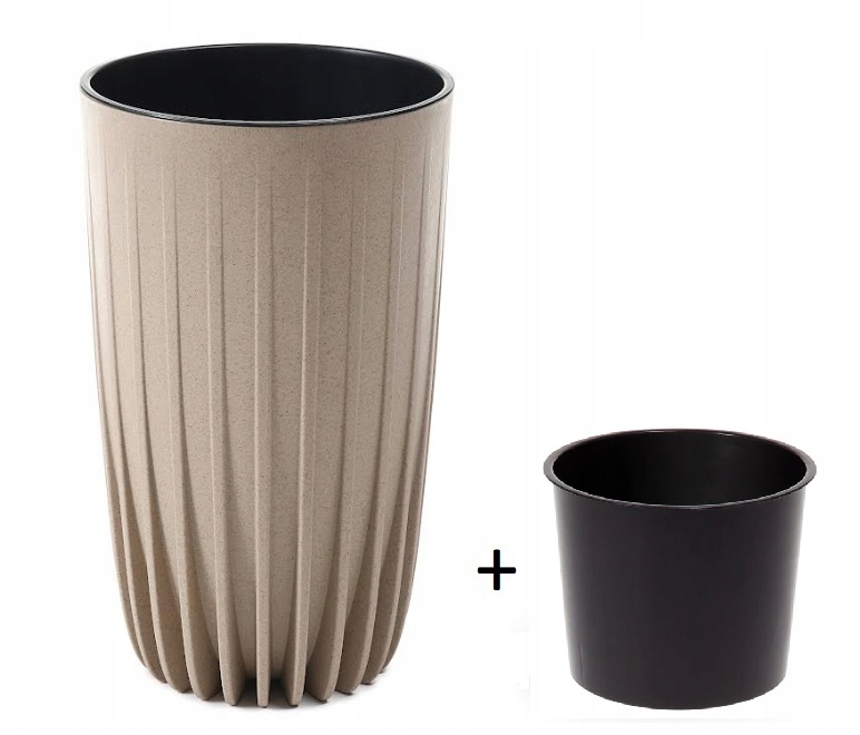 

Doniczka Mira wysoka eco coffee 25 cm Latte