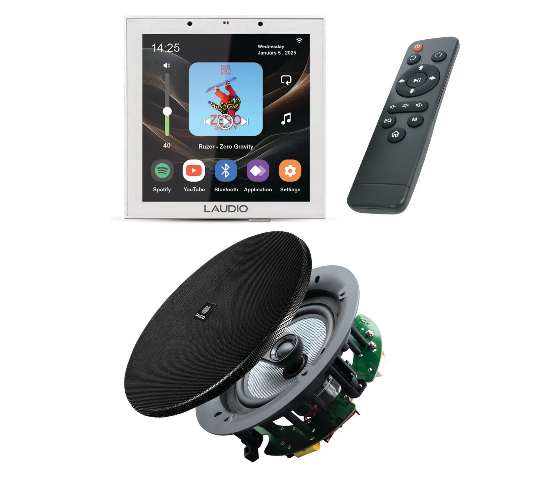 Laudio W40WIFI Internetové Podomietkové Rádio S Bt Usb Stereo Reproduktor 50 W