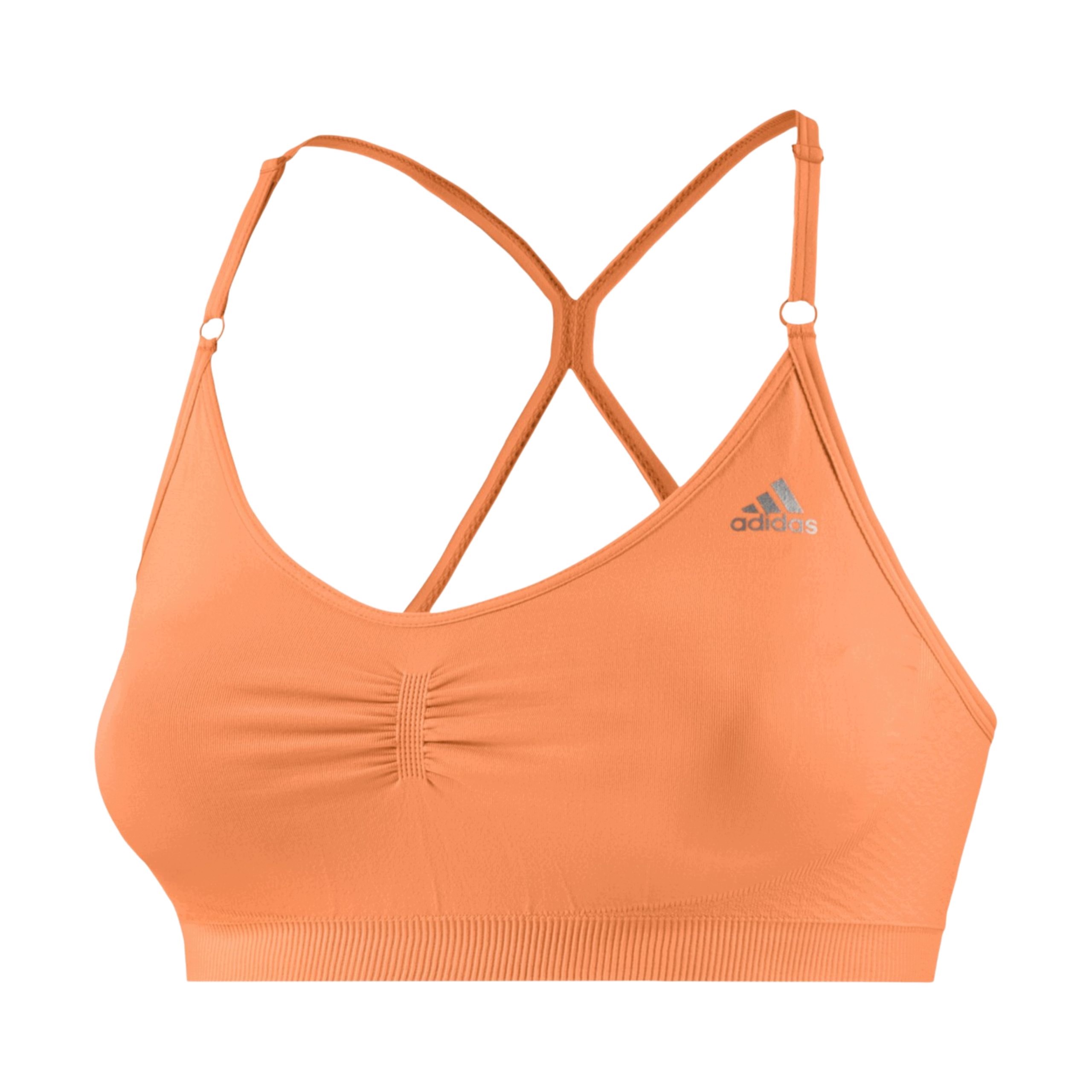 Damski stanik treningowy pomarańczowy Adidas Adipure Xs
