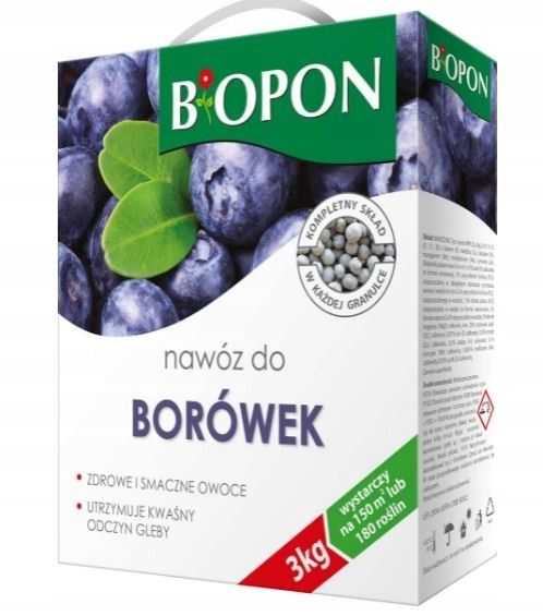 

Wydajny Nawóz granulowany do borówek Biopon 3 kg