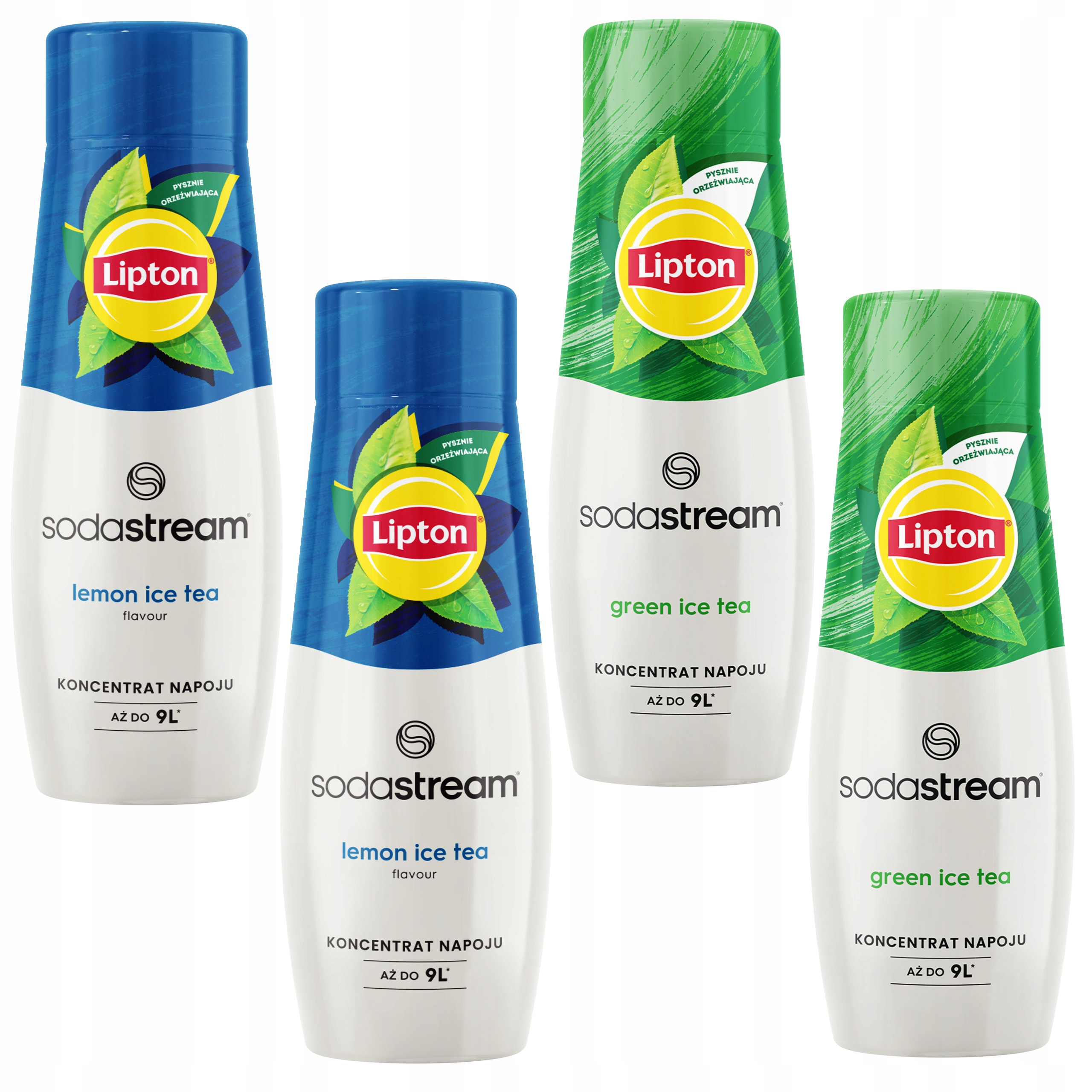 Koncentráty Sodastream: 2x Čaj Lipton Lemon 2x zelený čaj