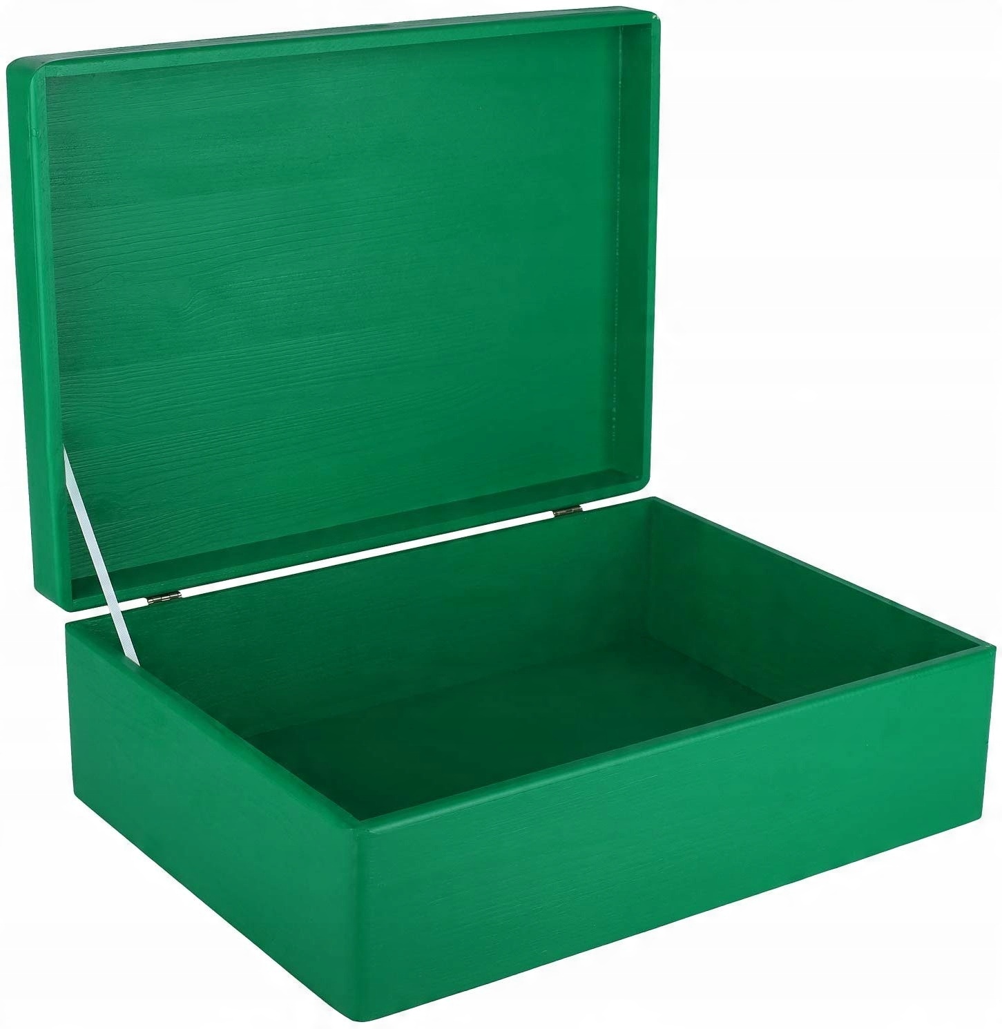 

Pudełko drewniane zielone z wiekiem 40x30x14 cm
