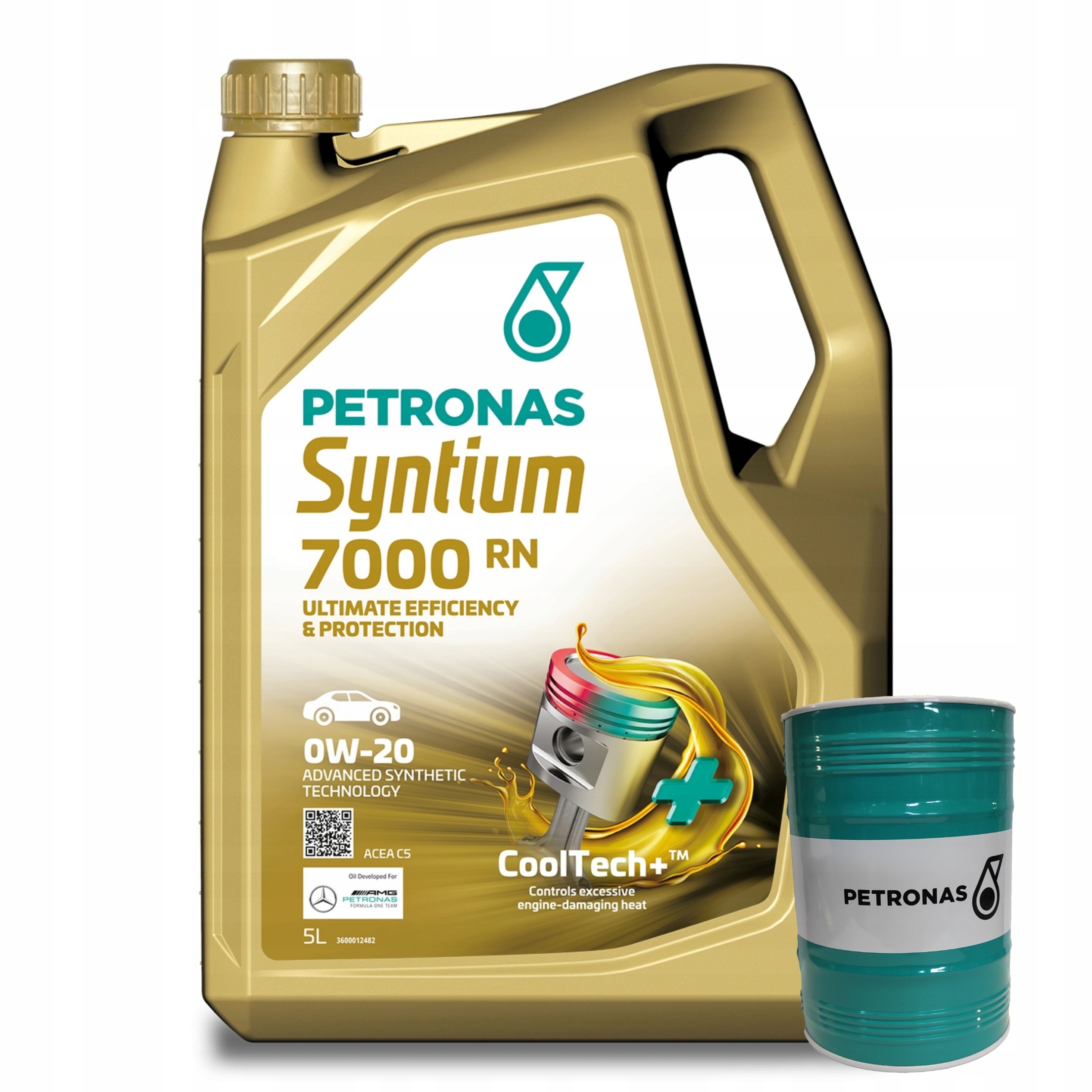 Motorový olej Petronas Syntium 7000 Rn 0W-20 Acea C5 5L Pokladnička Zadarmo
