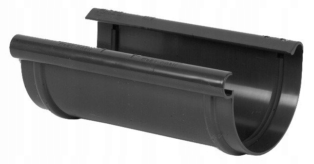 Złączka rynny PVC - fi 100 mm - grafit - Kaczmarek