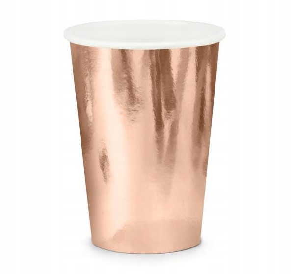 Kubeczki papierowe rose gold 6szt 220ml