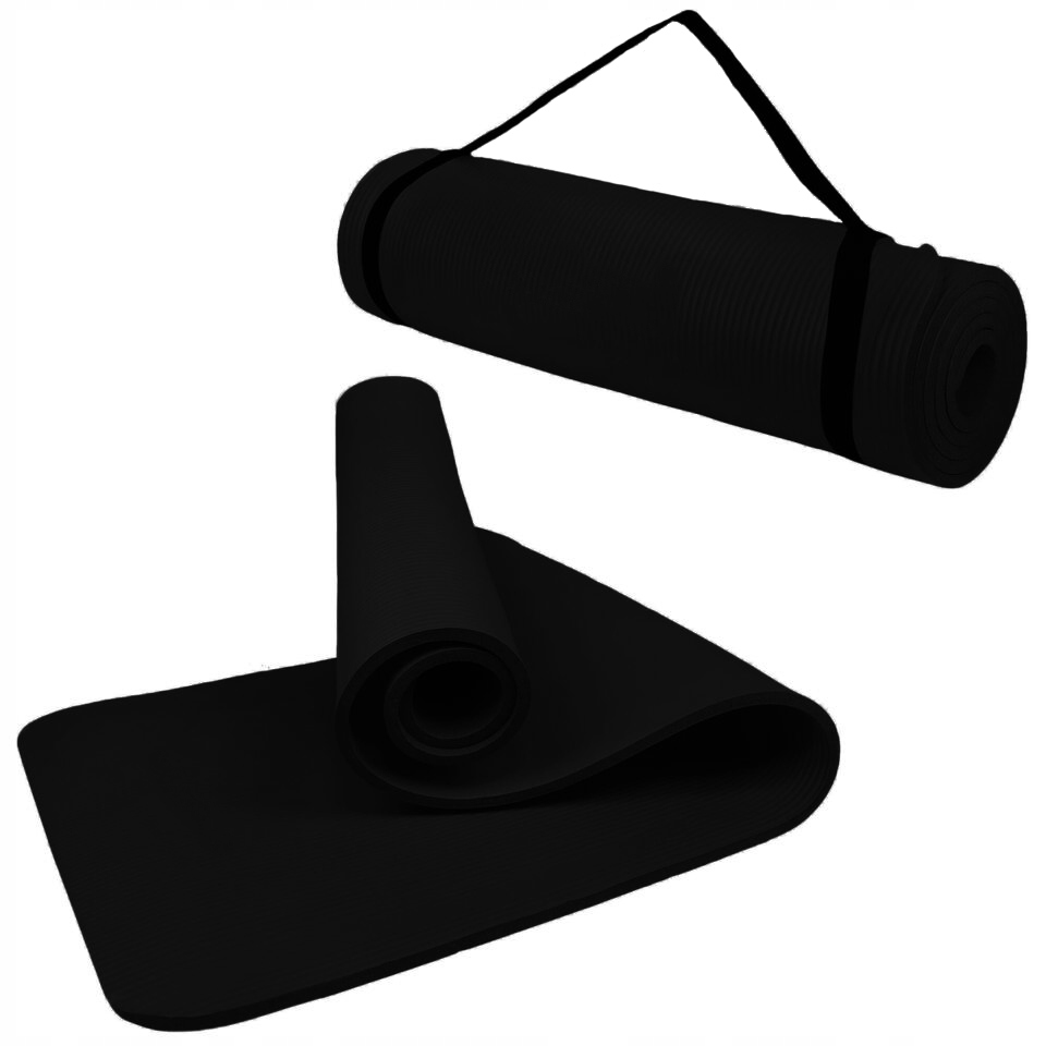 MATA DO ĆWICZEŃ JOGA FITNESS - STAR GRUBA CZARNA GIMNASTYCZNA 183x61x1,5 Kod producenta NBR YOGA MAT