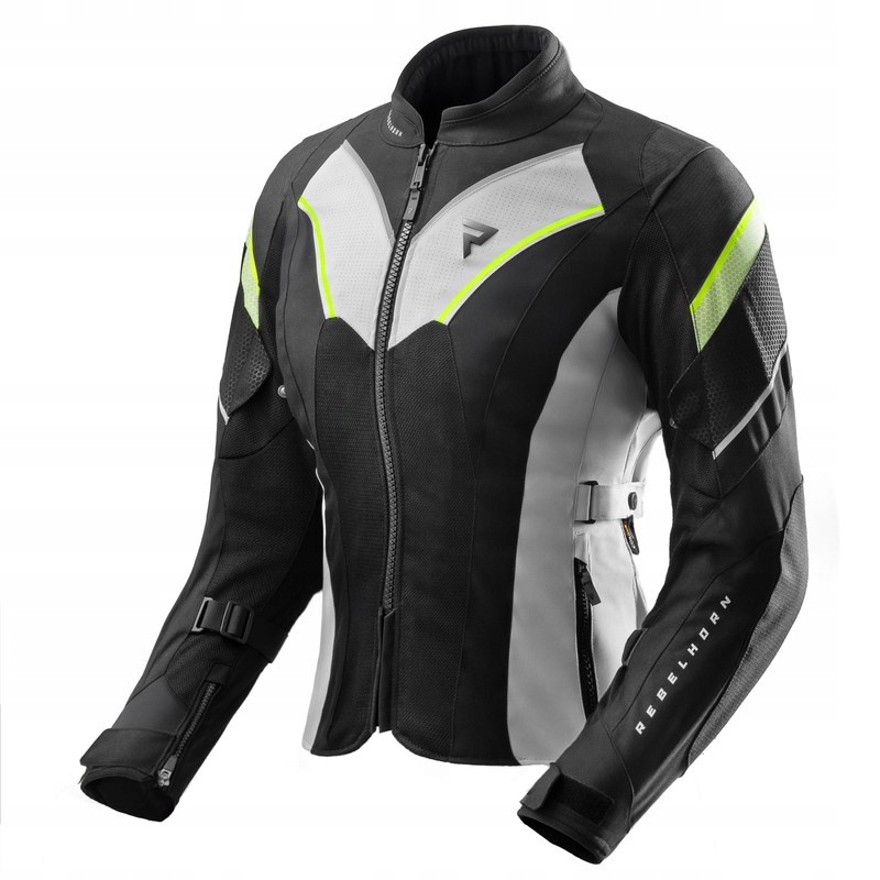 Textilná bunda Rebelhorn Hiflow V Lady Black/Grey/Fluo Yellow veľ.2XL
