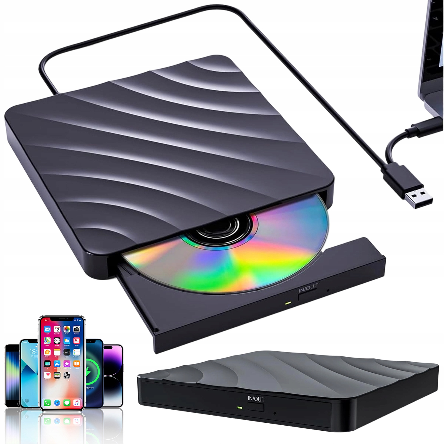 Externí Blu Ray Disk 5 V 1 S Čtečkou Karet Sdf