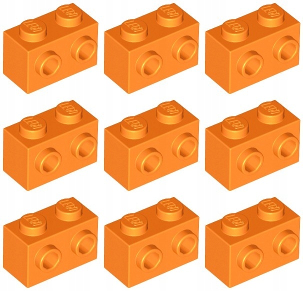 

Lego 11211 Klocek 1x2 2 piny pomarańcz (9g) 9 szt.