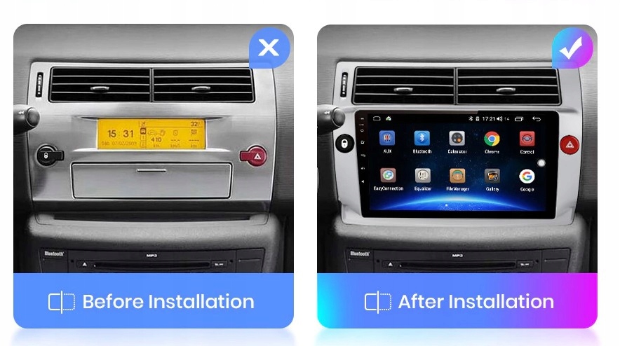 Radio Android 12 GPS CITROEN C4 PL WiFi 2/32 Rodzaj akcesoryjny
