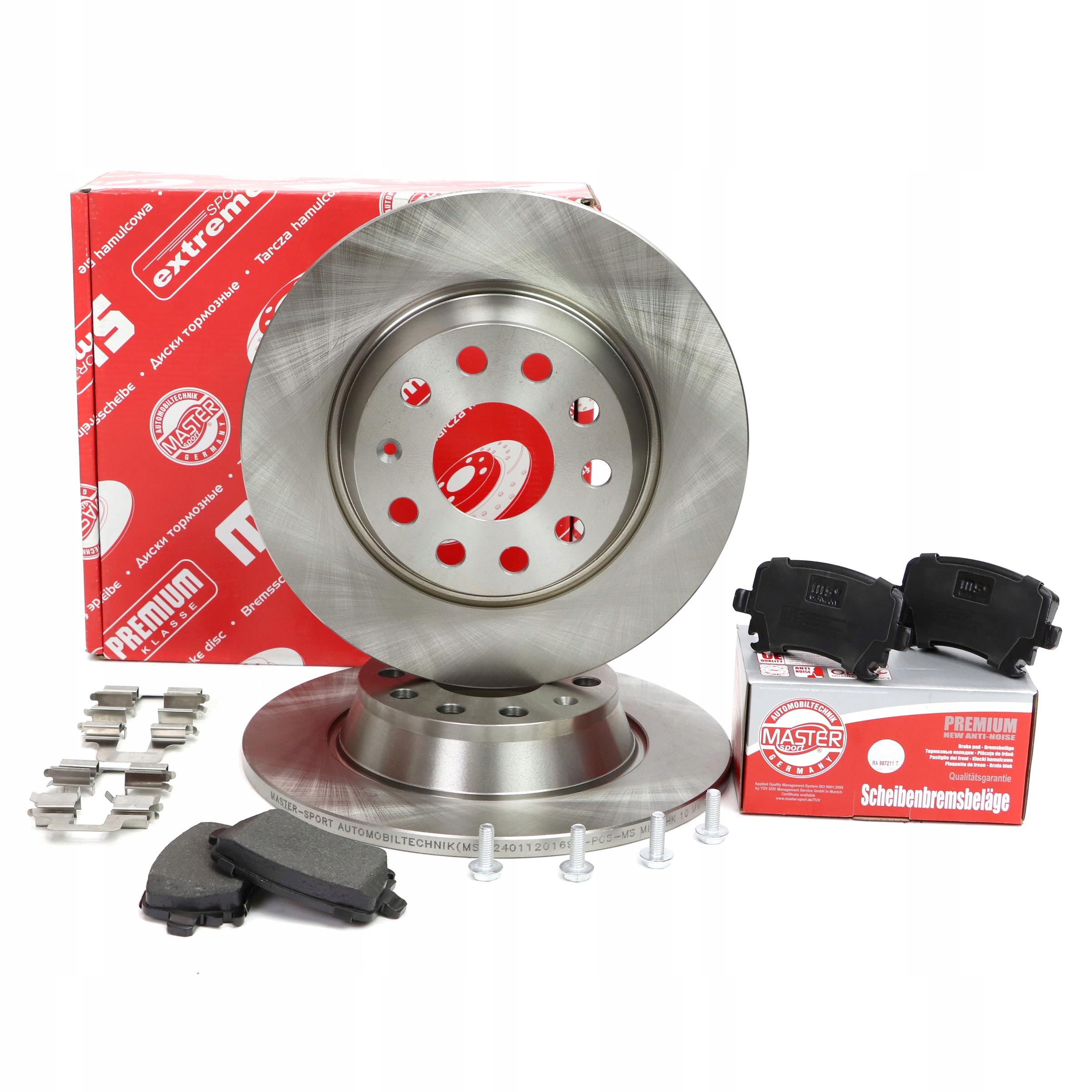 Kotouče Brzdové Destičky zadní Audi A3 Q3; Seat Leon; Škoda Superb; Vw Golf