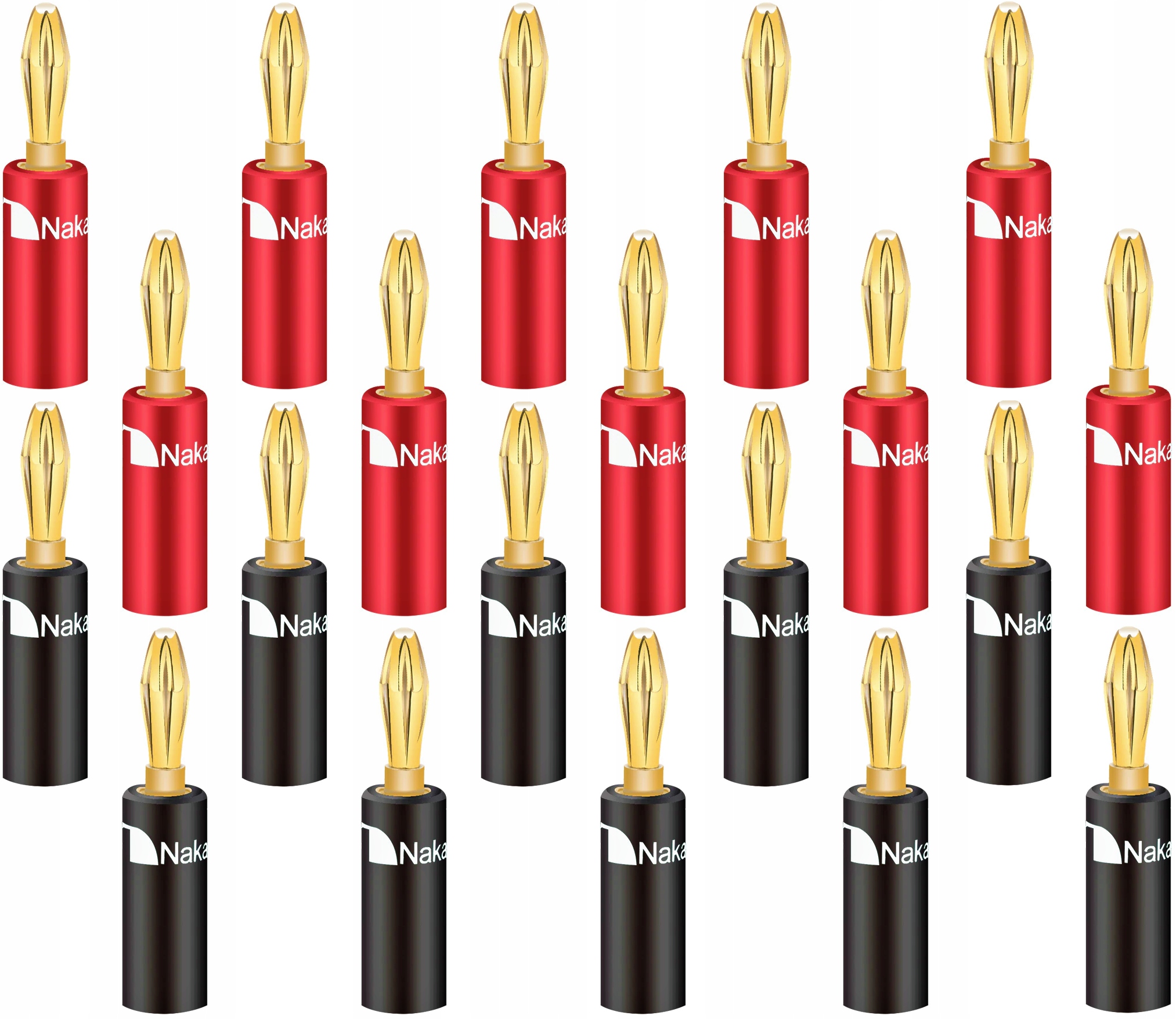 Banánové Reproduktorové Konektory Nakamichi Hq Gold 20 Ks