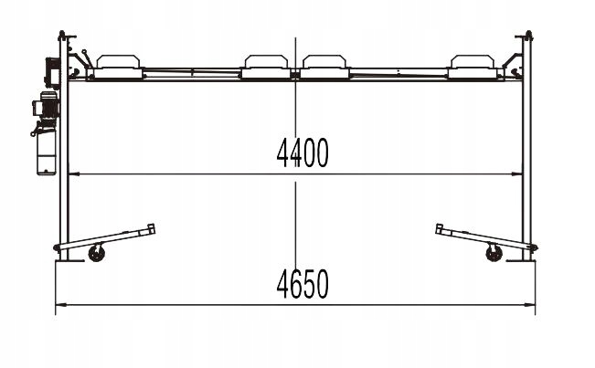 PODNOŚNIK CZTEROKOLUMNOWY GARAŻ DWUSTANOWISKOWY SAMOCHODOWY WARSZTATOWY Liczba kolumn 4