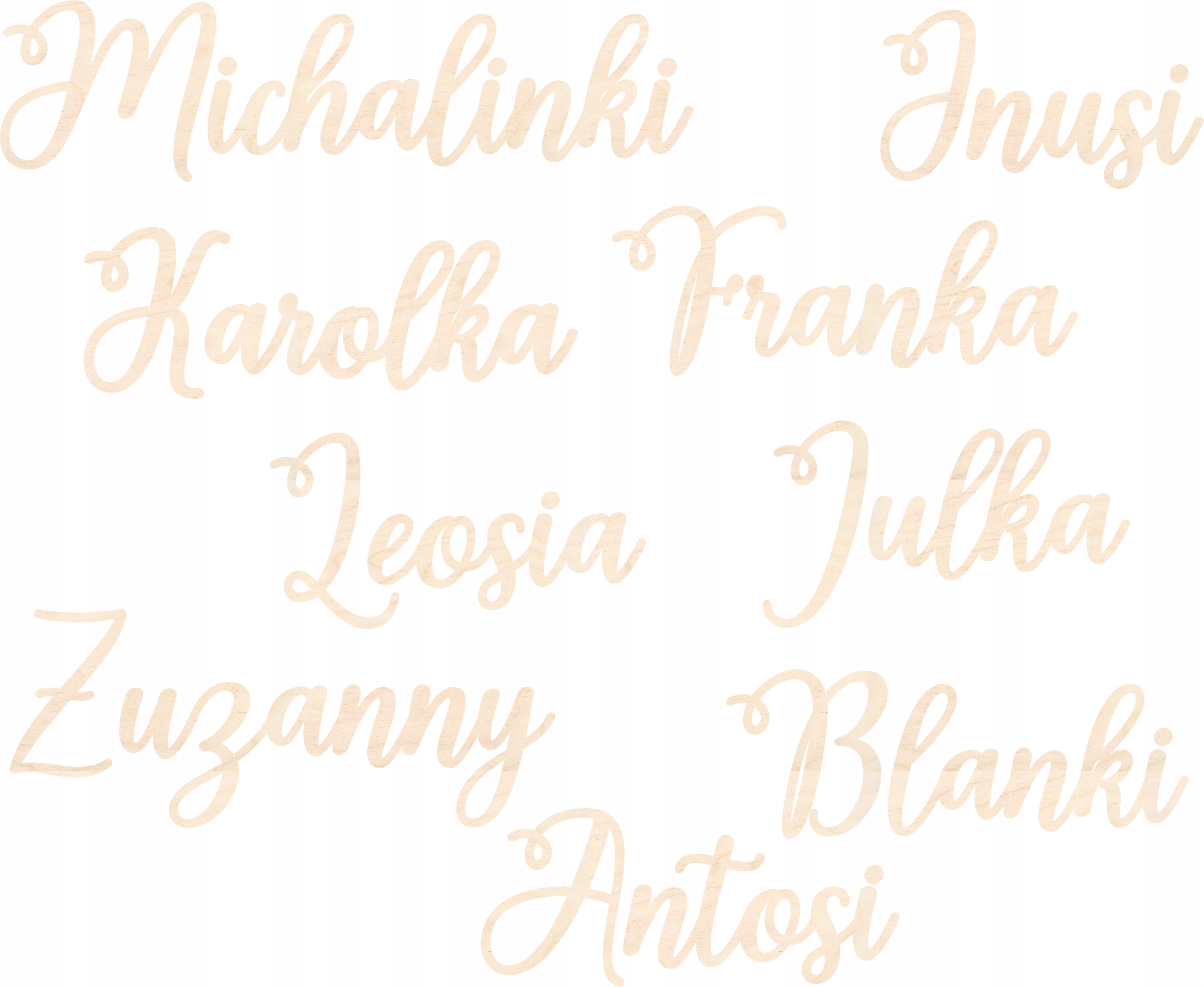 drewniany NAPIS na ścianę BIBLIOTECZKA + IMIĘ 2 imiona DEKORACJA ŚCIENNA 3d Marka inna marka