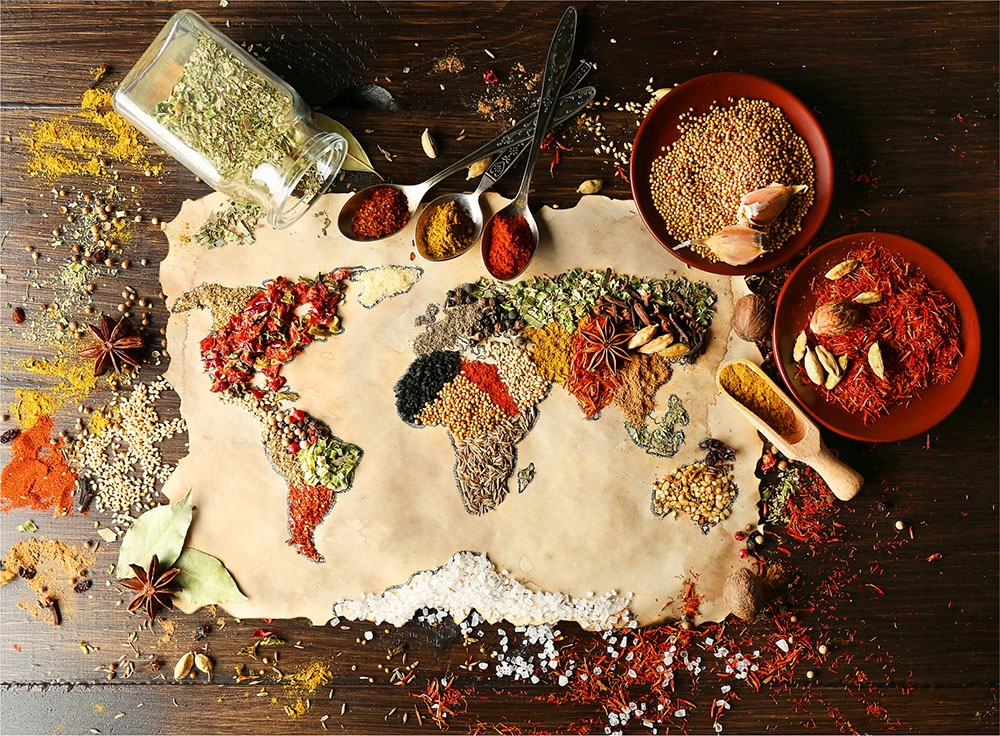 SZKLANA DESKA DO KROJENIA 30x22 PRZYPRAWY SZKŁO HARTOWANE Kolor wielokolorowy