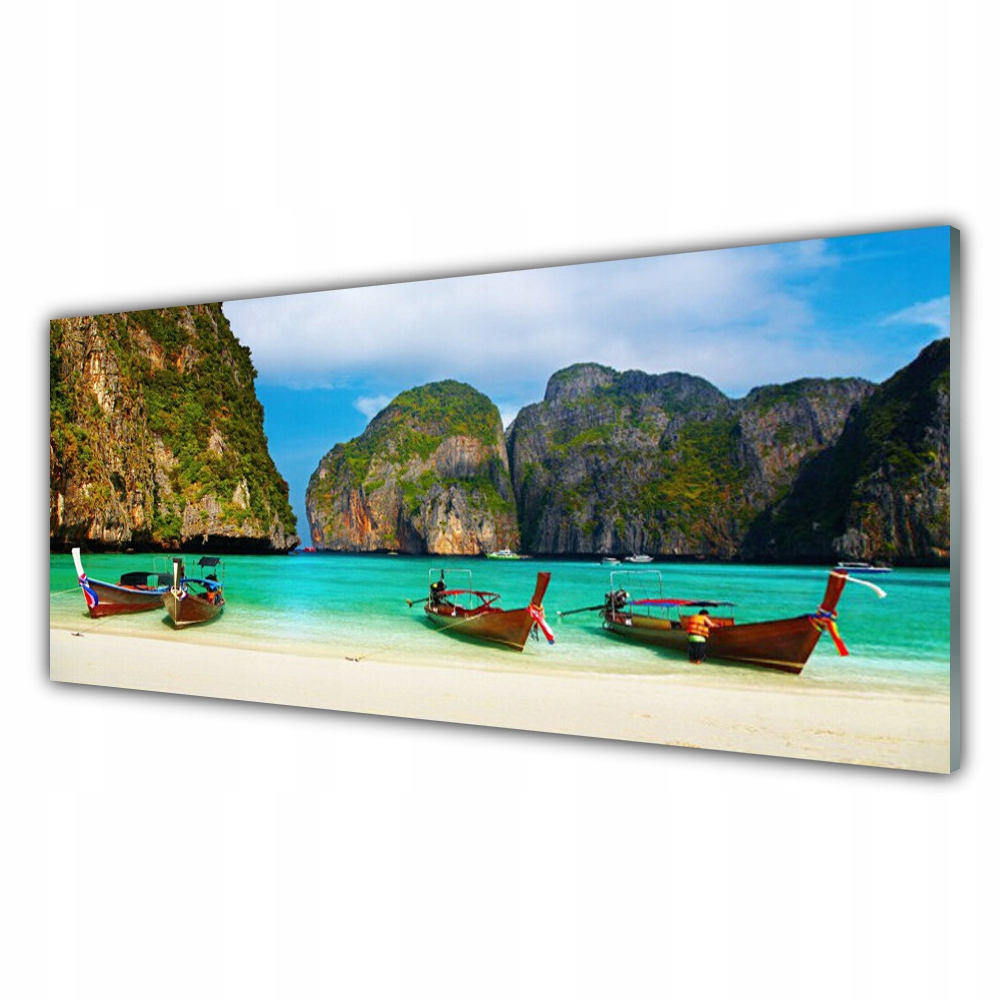 

Obraz akrylowy 125x50 Plaża Morze Góry Krajobraz