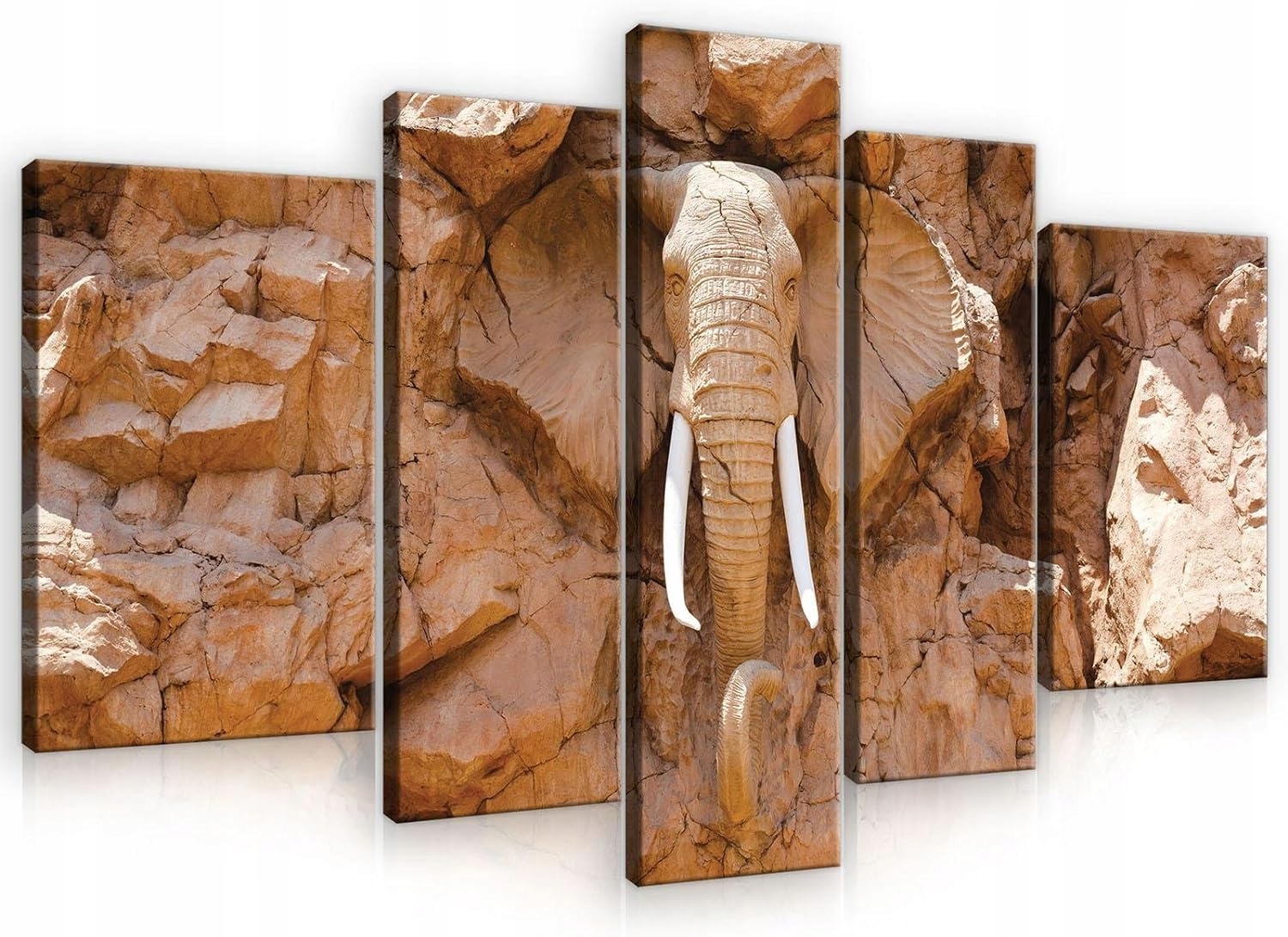 Obraz 170x100 Slon ve skále kamenný slon příroda síla textura mystika