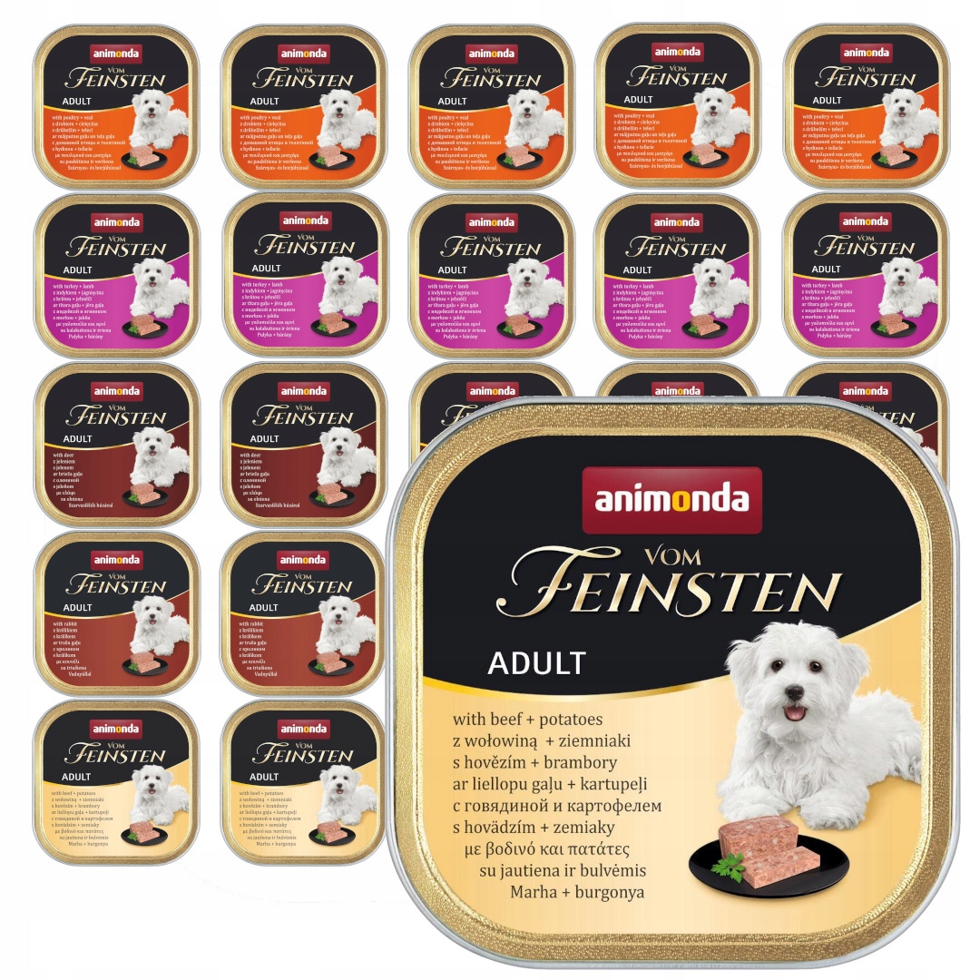 Animonda Vom Feinsten Adult Mokra Karma Dla Psa 24x150g Mix 5 Smaków