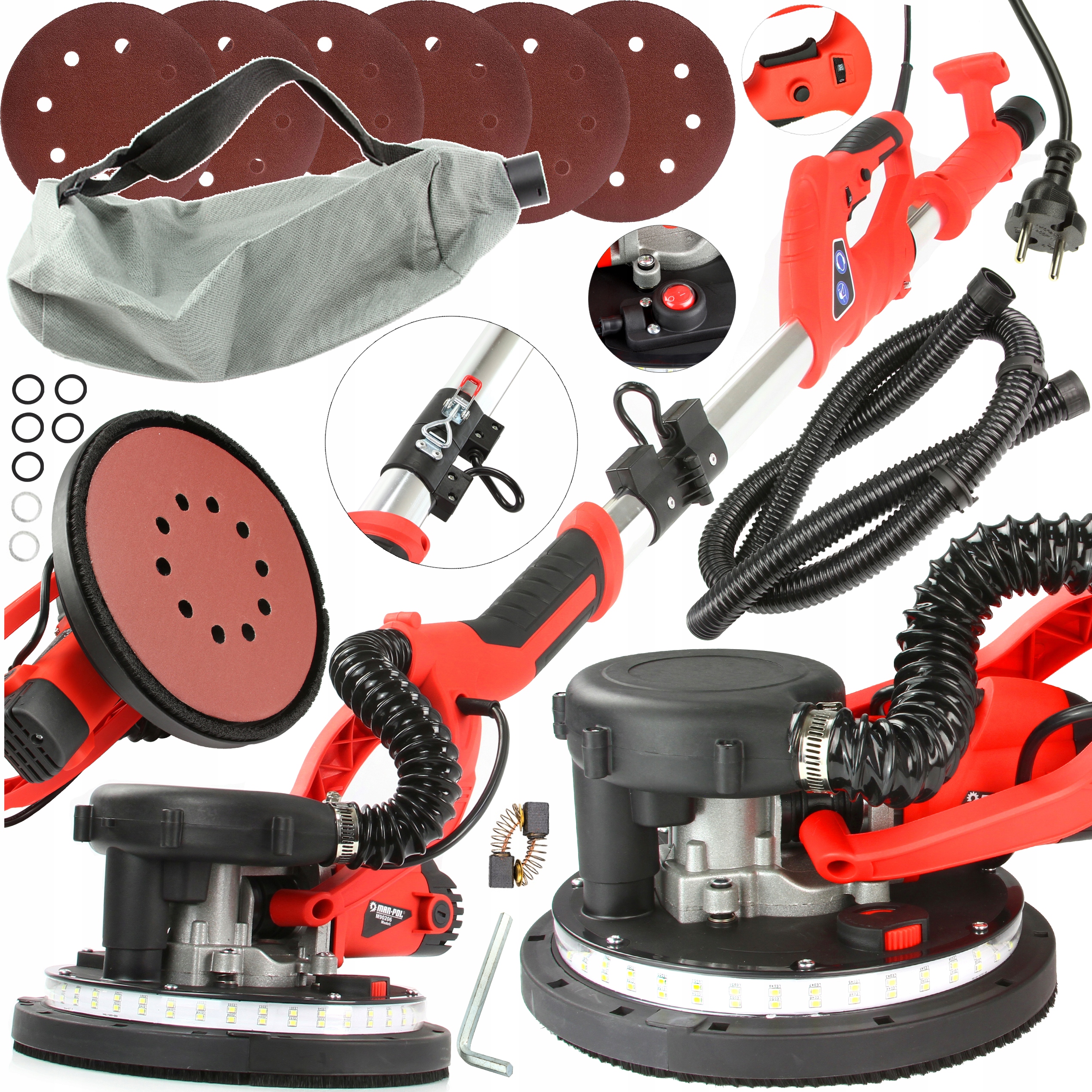 Світлодіодна шліфувальна машина для штукатурки GIRAFFE 225 мм 200 Вт 230 Вт