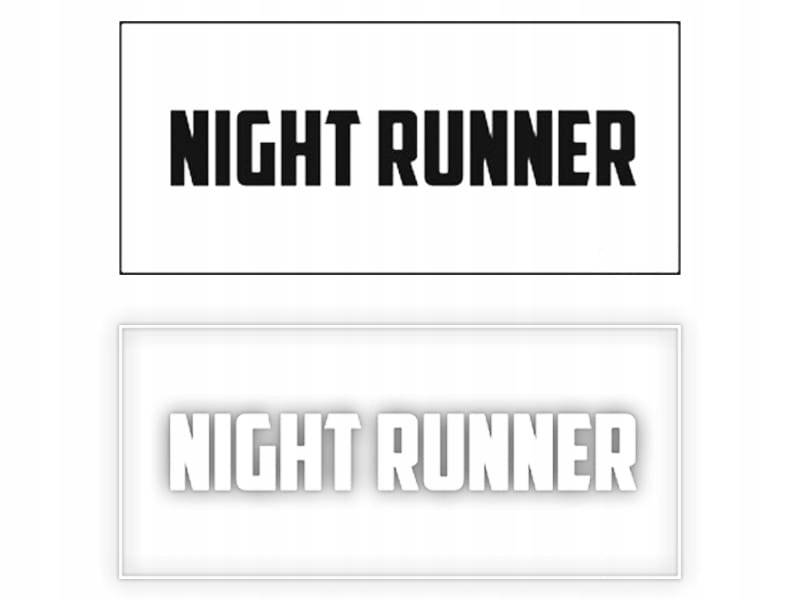 NIGHT RUNNER W05 - Naklejka na samochód na auto KOLOR