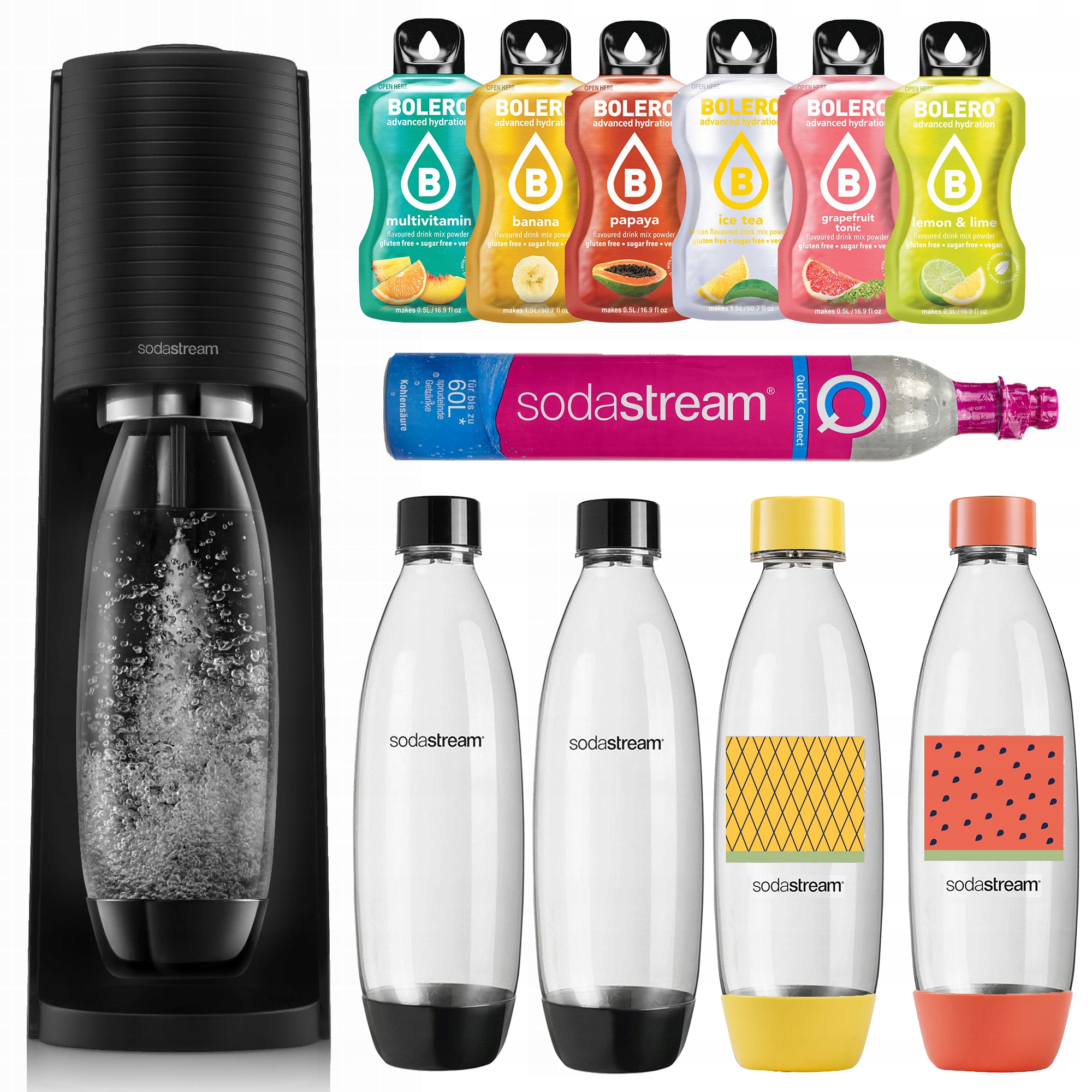 Sodastream Terra Saturátor na perlivú vodu Bombička 4 Fľaše 1 l Bolero