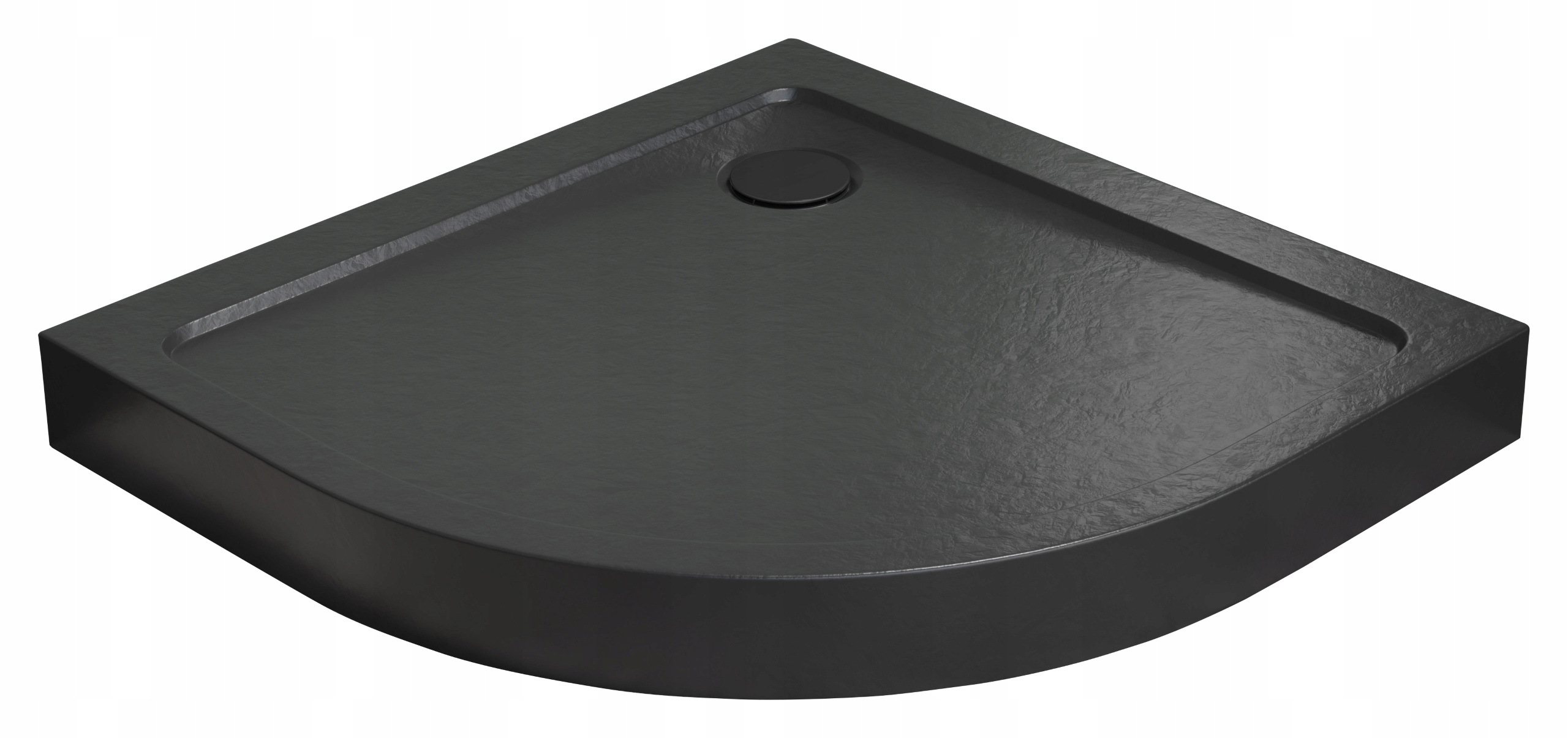 Brodzik półokrągły Doros A Compact Stone Czarny 80x80 Radaway