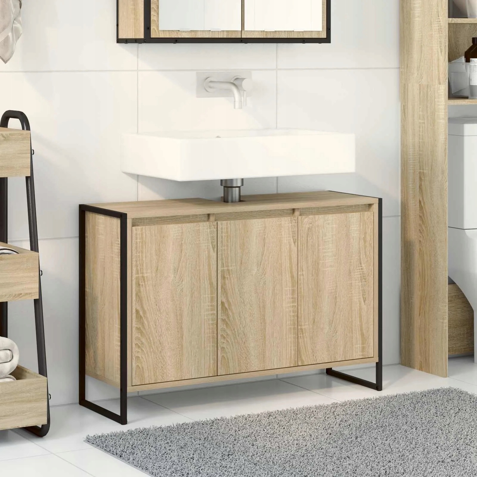 vidaXL Koupelnová skříň Sonoma 90 x 30 x 60 cm kompozitní dřevo