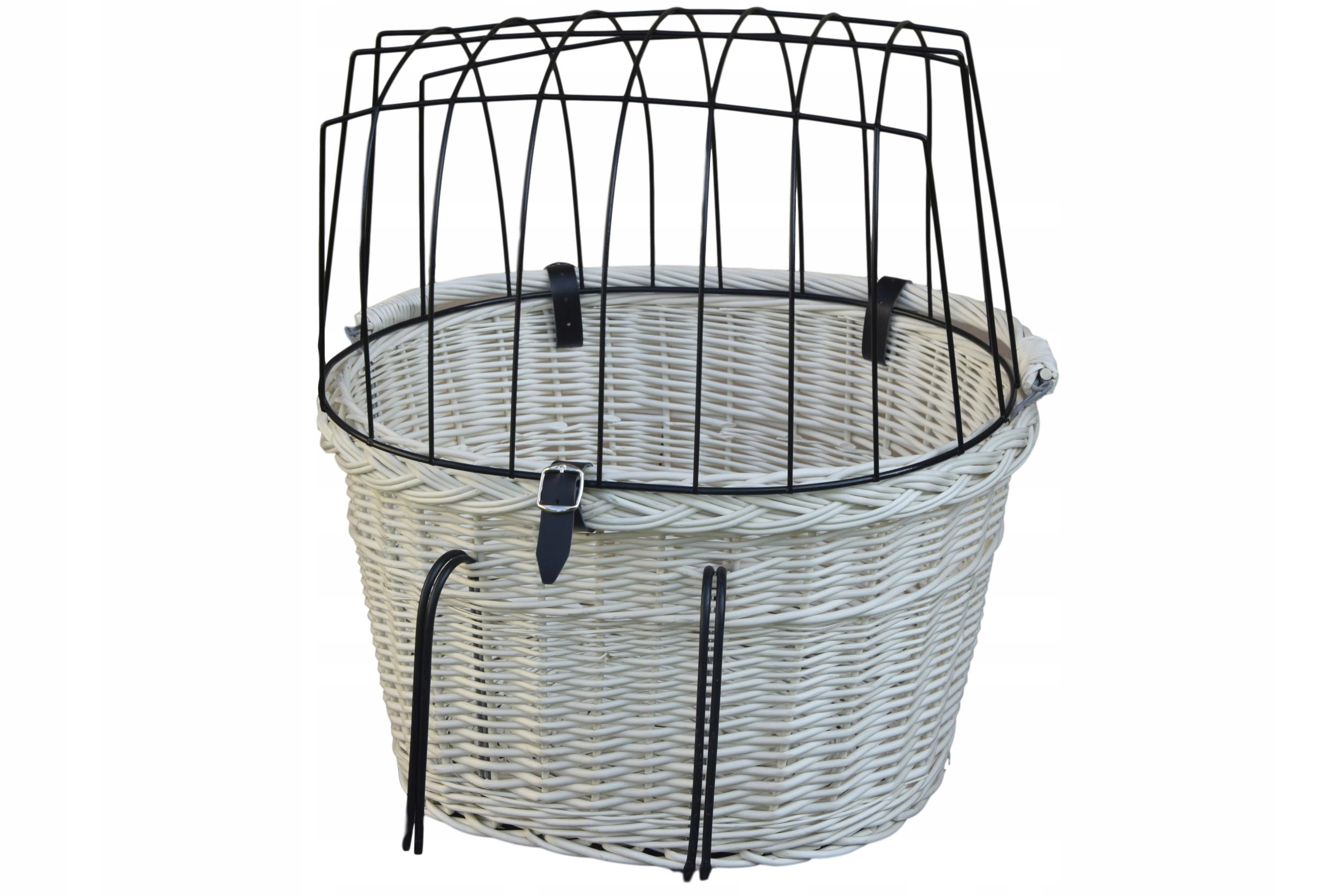 

Bardzo duży koszyk na rower Kosz wiklina z kratką