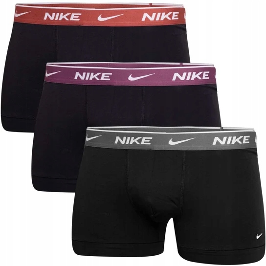 Nike Bokserki Męskie Trunk 3PK Czarne r.M