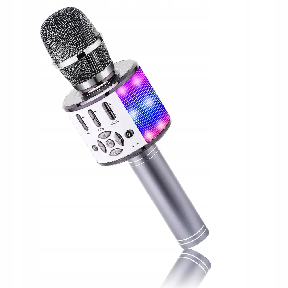 BONAOK Mikrofon Bluetooth Bezprzewodowy Dla Dzieci LED Karaoke Party Dom